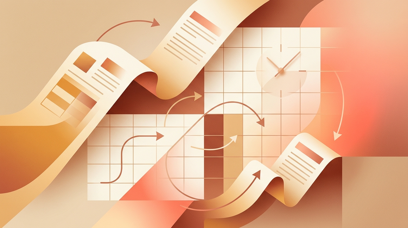 Warm editorial productivity design