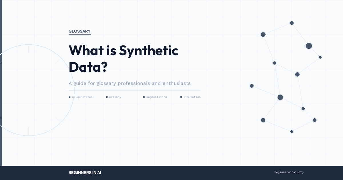 Synthetic data diagram showing AI generating artificial training examples that mimic real data