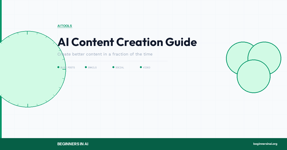AI Content Creation Guide — Beginners in AI