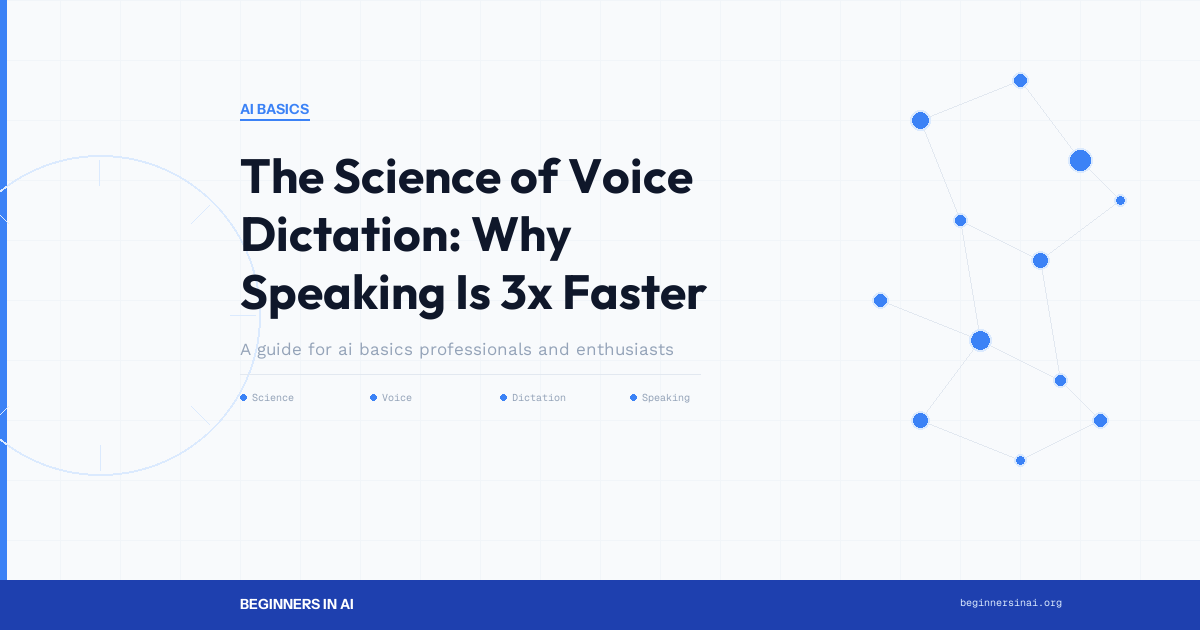The Science of Voice Dictation: Why Speaking Is 3x Faster Than Typing